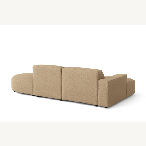 Olio Autentico Sofa narożna w kształcie litery L Tkanina Raven 34